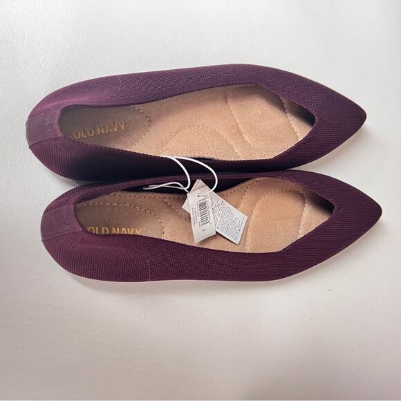Old Navy Women's  Knit Pointy  Toe Ballet Flats Sz  9.5 - Picture 8 of 11